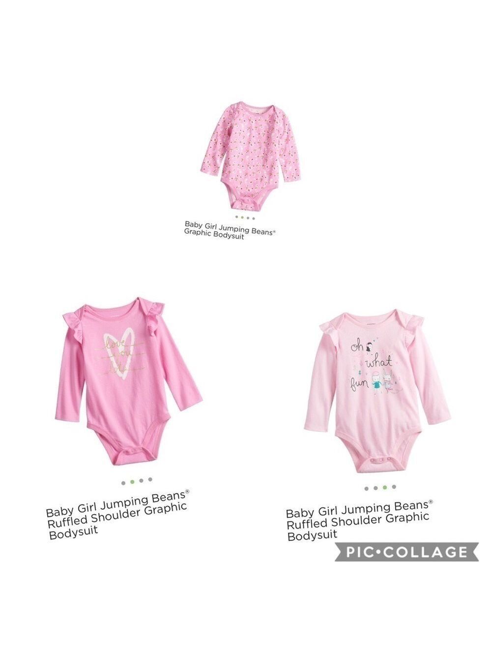 Jumping Beans set of 3 NWT bodysuit 18 month pinks